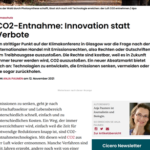 Artikel im Cicero: CO2-Entnahmetechnologien