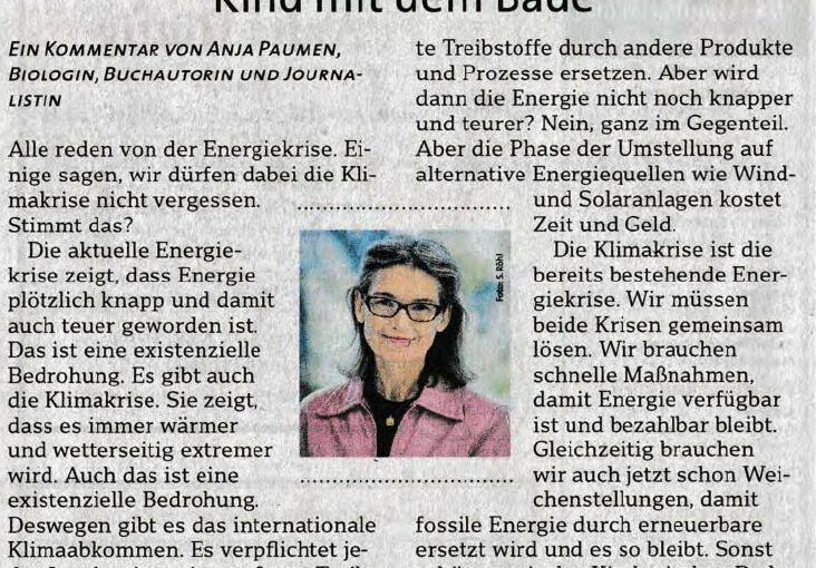 Kind mit dem Bade – ein Kommentar für Lausitzwelle TV und Wochenkurier